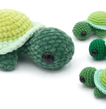 Mini Turtle Amigurumi Free Crochet Pattern and Video Tutorial