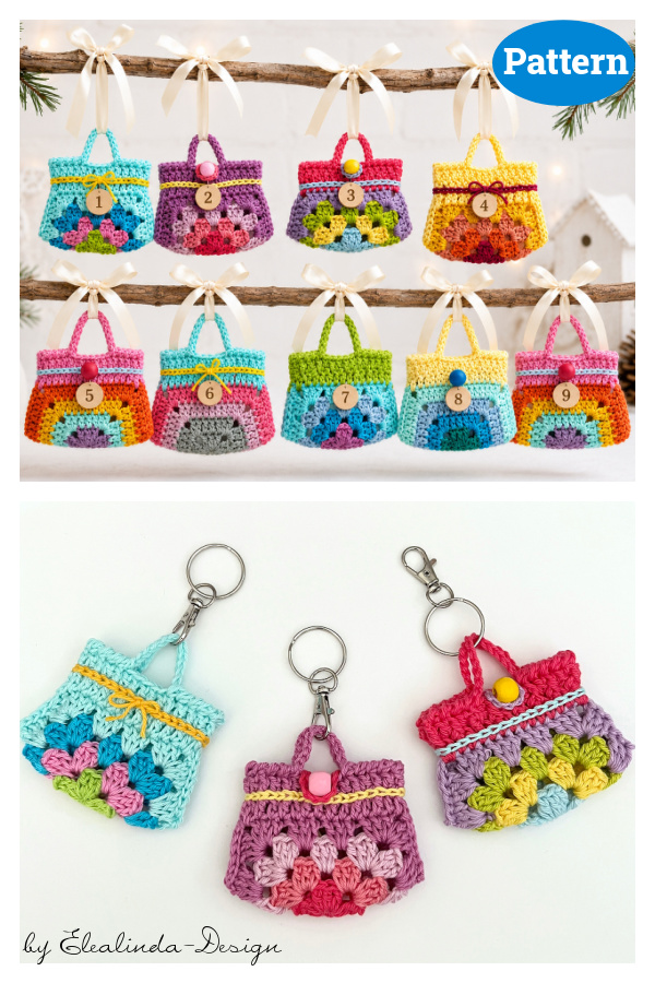 Miniature Granny Stripes Handbag Crochet Pattern