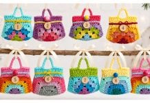 Miniature Granny Stripes Handbag Crochet Pattern