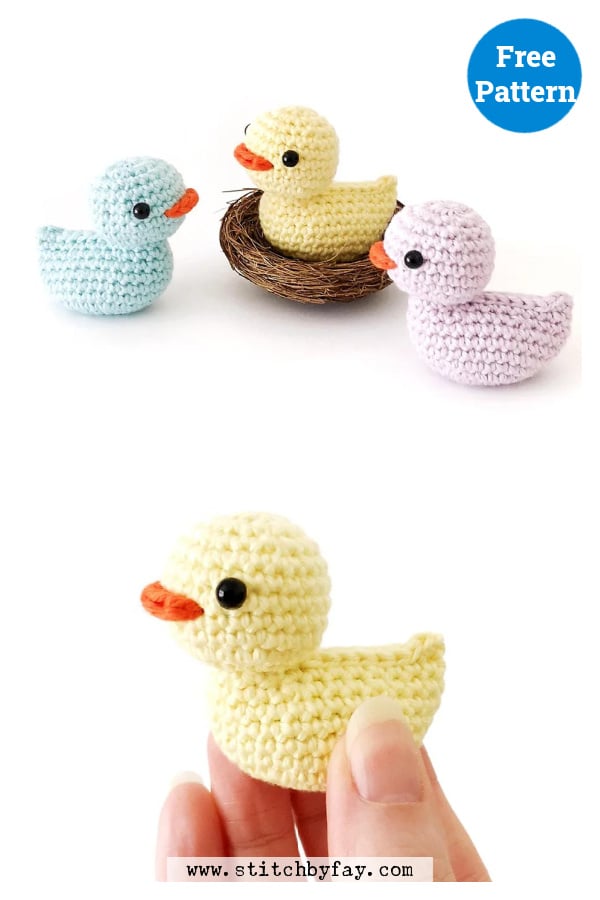 No-Sew Duck Free Crochet Pattern