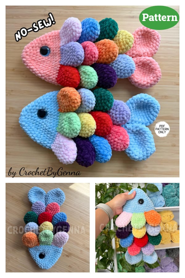 No Sew Sensory Fish Amigurumi Crochet Pattern