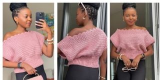 Off Shoulder X Stitch Rib Top Free Crochet Pattern and Video Tutorial