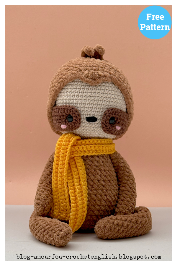 Renzo the Sloth Free Crochet Pattern