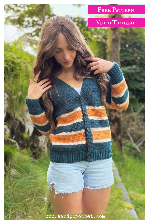 Roona Cardigan Free Crochet Pattern and Video Tutorial