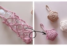 Star Motif Bottle Holder Free Crochet Pattern and Video Tutorial