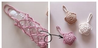 Star Motif Bottle Holder Free Crochet Pattern and Video Tutorial
