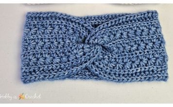Textured Star Stitch Headband Free Crochet Pattern