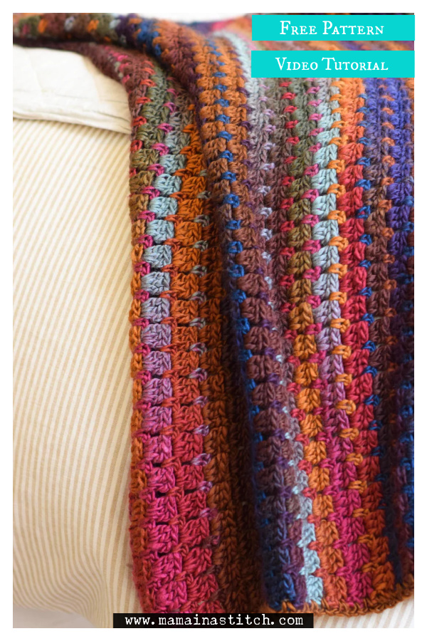 Woodland Prismatic Blanket Free Crochet Pattern and Video Tutorial