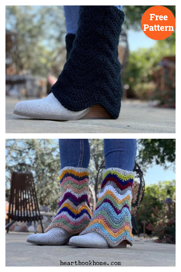 Chevron Chic Boot Cuffs Free Crochet Pattern