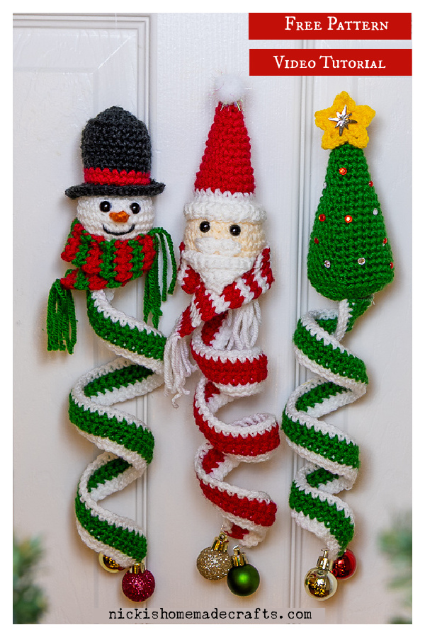 Christmas Spinner Ornaments Free Crochet Pattern and Video Tutorial