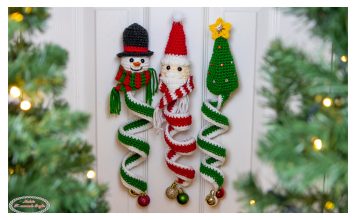 Christmas Spinner Ornaments Free Crochet Pattern and Video Tutorial