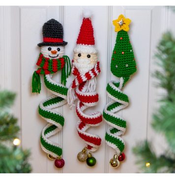 Christmas Spinner Ornaments Free Crochet Pattern and Video Tutorial