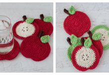Cider Mill Apple Coasters Free Crochet Pattern