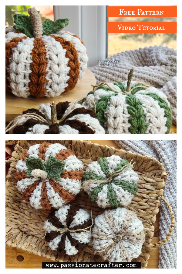 Farmhouse Braids Pumpkin Free Crochet Pattern and Video Tutorial