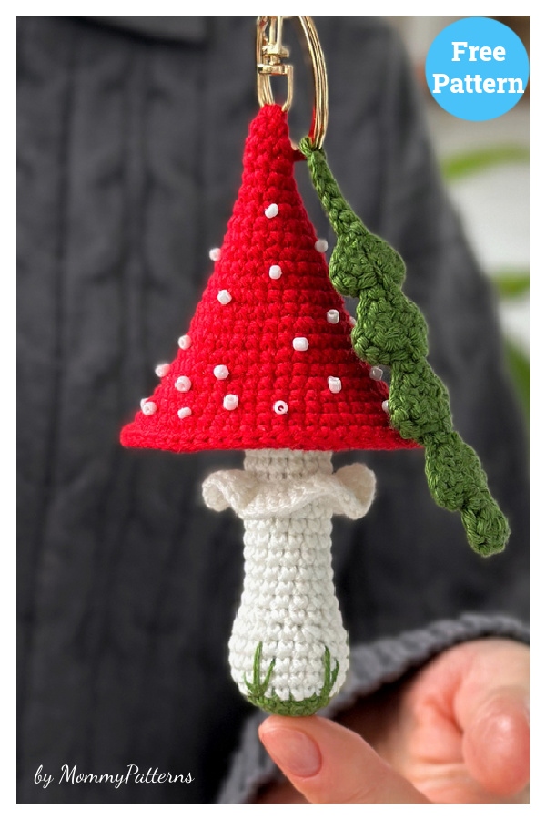 Fly Agaric Charm Free Crochet Pattern