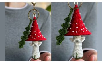 Fly Agaric Charm Free Crochet Pattern
