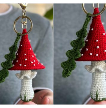 Fly Agaric Charm Free Crochet Pattern