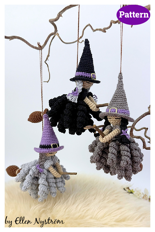 Flying Witches Crochet Pattern