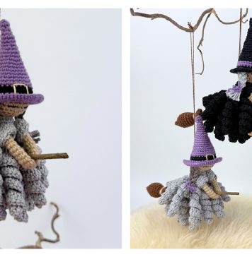 Flying Witches Crochet Pattern