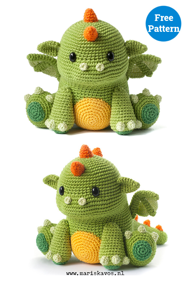 Koji the Baby Dragon Free Crochet Pattern