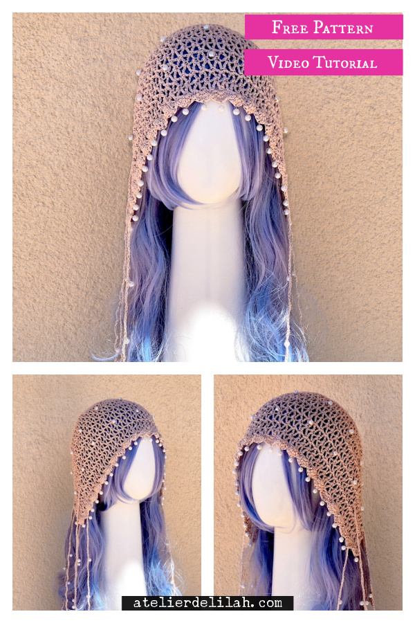 Lacy Beaded Hat Free Crochet Pattern and Video Tutorial