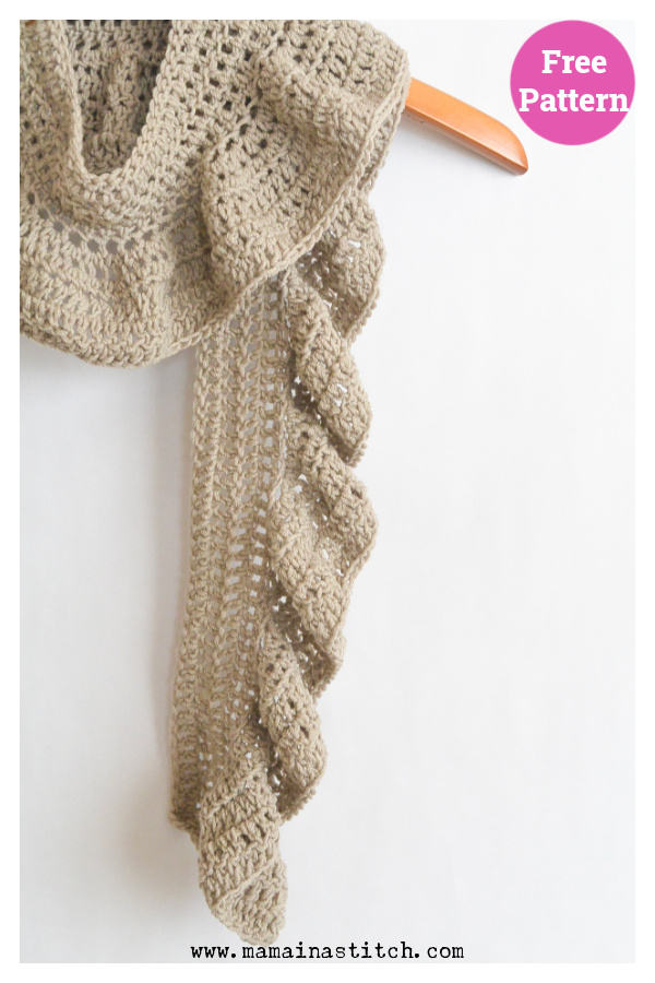 Merino Ruffle Scarf Free Crochet Pattern