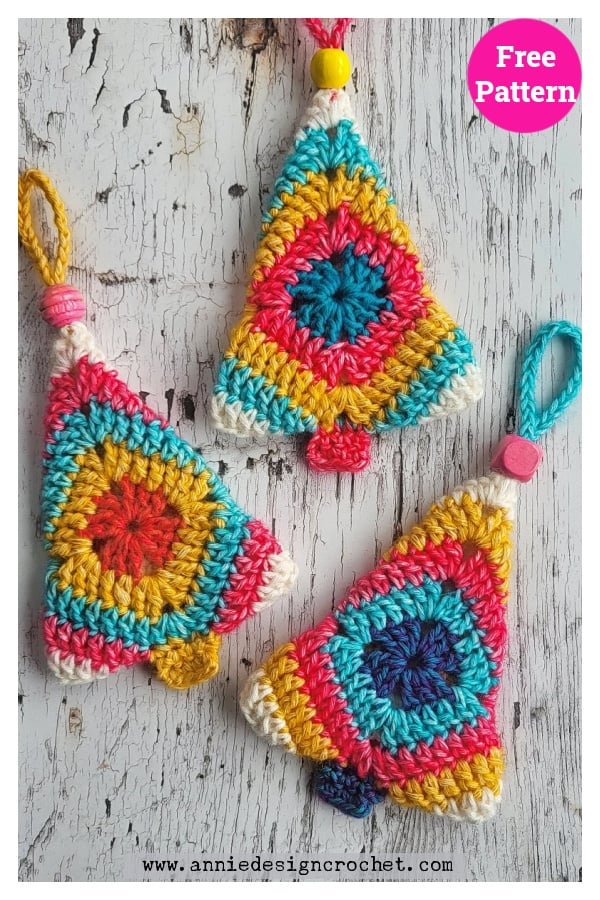 Merry Scraps Tree Free Crochet Pattern