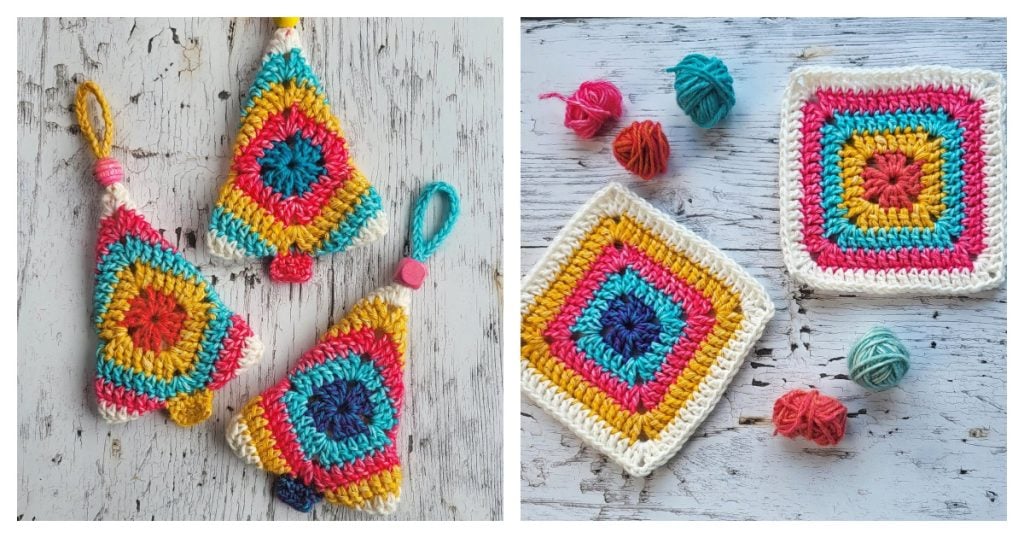 Merry Scraps Tree Free Crochet Pattern