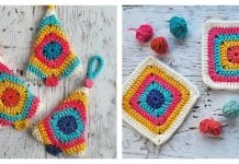 Merry Scraps Tree Free Crochet Pattern