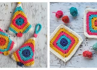 Merry Scraps Tree Free Crochet Pattern