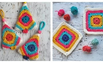 Merry Scraps Tree Free Crochet Pattern