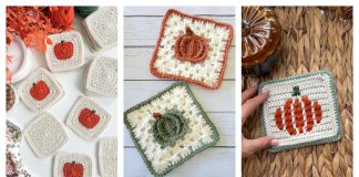 Pumpkin Granny Square Crochet Patterns