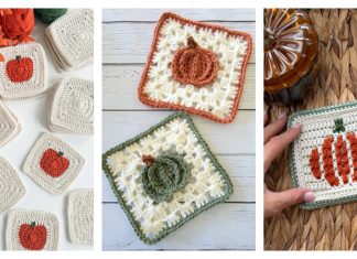 Pumpkin Granny Square Crochet Patterns Pumpkin Granny Square Crochet Patterns