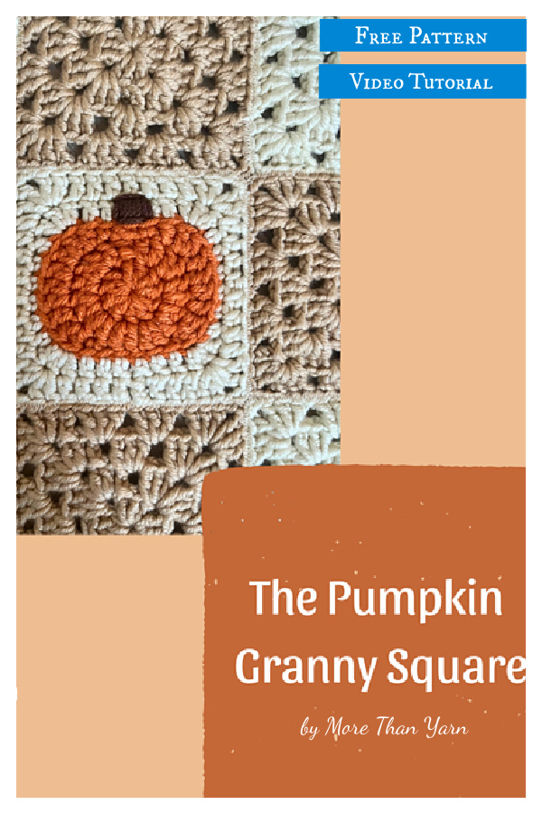 Pumpkin Granny Square Free Crochet Pattern and Video Tutorial