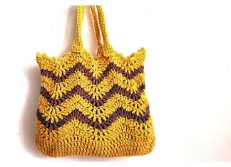 Ripple Stitch Bag Free Crochet Pattern and Video Tutorial