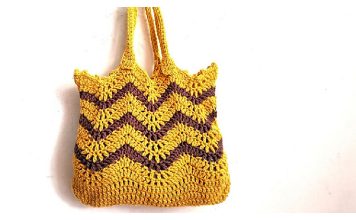 Ripple Stitch Bag Free Crochet Pattern and Video Tutorial