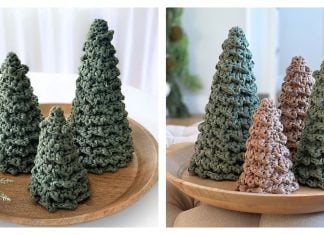 Ruffle Christmas Tree Free Crochet Pattern and Video Tutorial