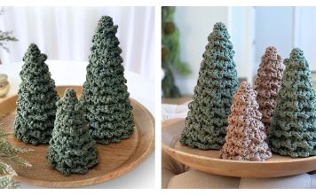 Ruffle Christmas Tree Free Crochet Pattern and Video Tutorial