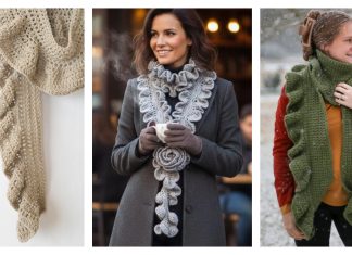 Ruffle Scarf Crochet Patterns