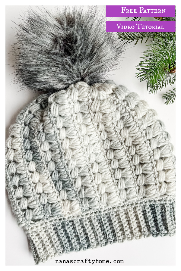Sheltering Ridge Beanie Free Crochet Pattern and Video Tutorial