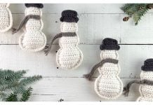 Snowman Garland Free Crochet Pattern and Video Tutorial