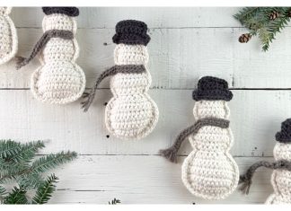 Snowman Garland Free Crochet Pattern and Video Tutorial