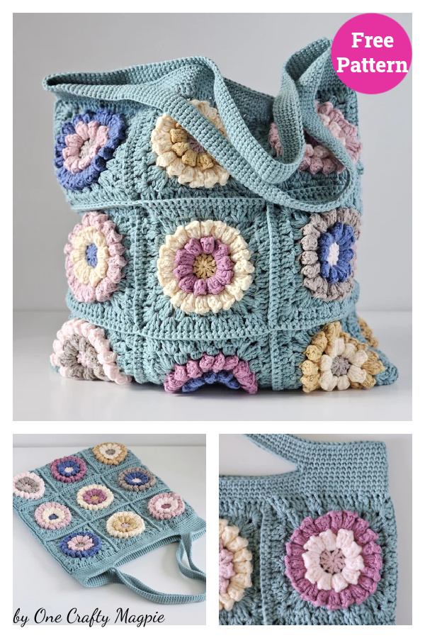 Spring Meadow Tote Bag Free Crochet Pattern