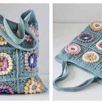 Spring Meadow Tote Bag Free Crochet Pattern