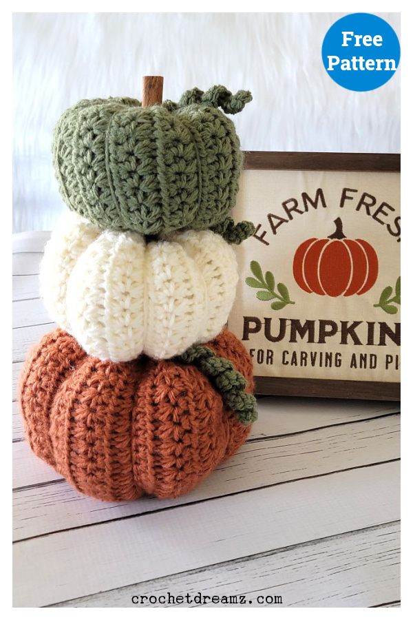 Star Stitch Pumpkin Free Crochet Pattern