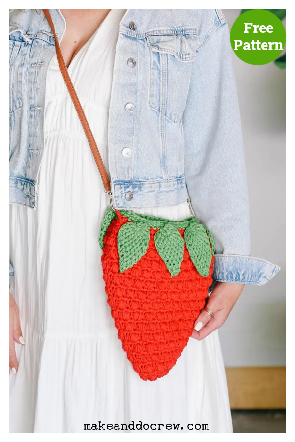 Strawberry Purse Free Crochet Pattern