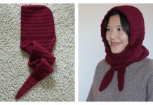 Tapered Hooded Scarf Free Crochet Pattern and Video Tutorial