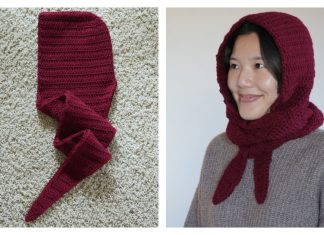 Tapered Hooded Scarf Free Crochet Pattern and Video Tutorial